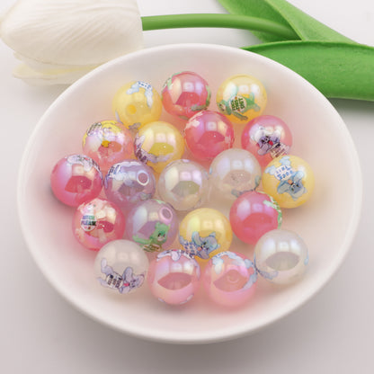 FS4392- 16mm Jelly Color Rainbow Bear Acrylic Beads