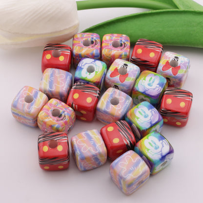 FS4955- 15mm Mickey Square Beads