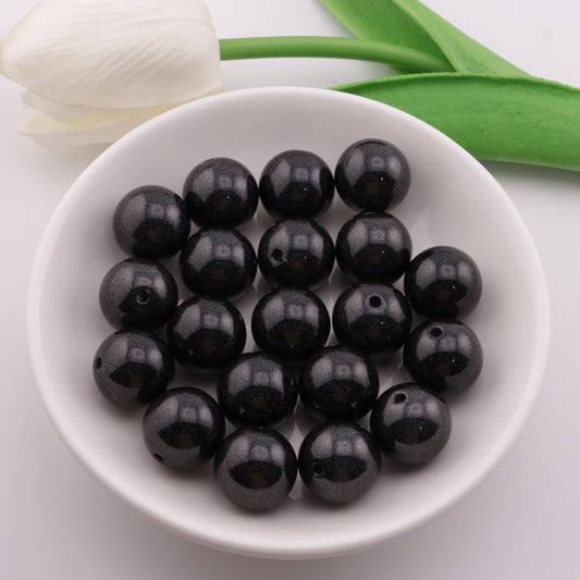 FS3127- 16mm Black Brilliant Fireworks Beads