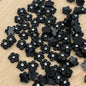 [KM1006]- 8mm Flower Nail Charms with Diamonds, For Making Fancy Beads Or Fancy Pen