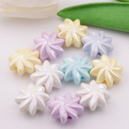 FS3084- 21mm AB Plated Whirlwind Cookie Resin Beads