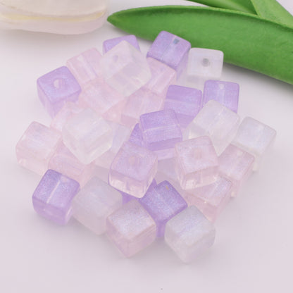 FS3825- 12✕12mm Thin Glitter Transparent Acrylic Cubes