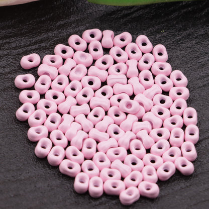 FS3763- 4×6mm Solid-color Metal Peanut Beads