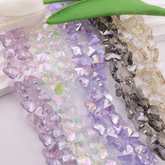 FS4579- 12*15mm 59-60 PCS/Strand Butterfly Glass Beads, Common-Color Butterfly Glass Beads