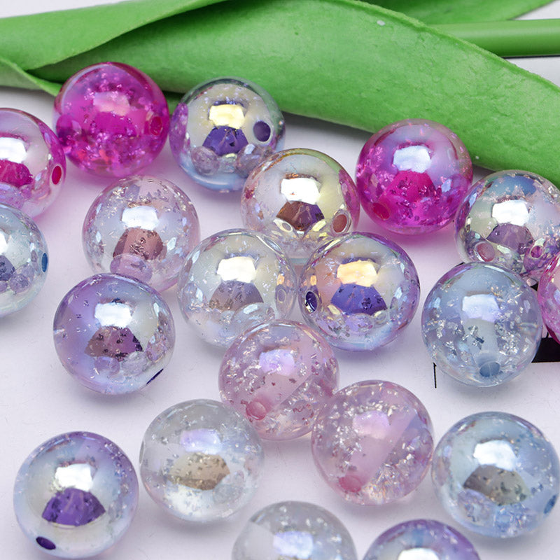 FS4801- 16mm UV Silver Foil Beads