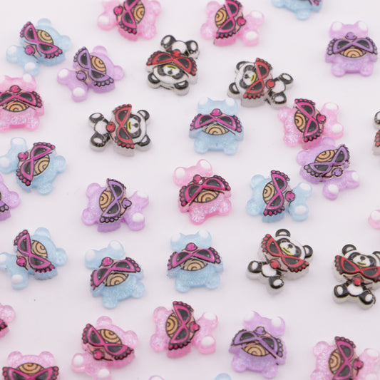 FS5635- 10*11mm Panda Black Super Nipple Patch For Pacifiers