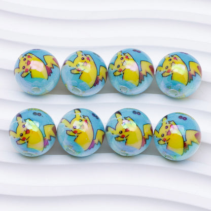 FS4293- 16mm Pikachu Glow-In-The-Dark Beads