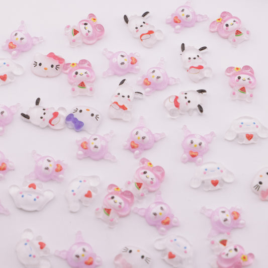 FS5585- 8mm - 12mm Mixed Color Charms Sanrio Mixed - Color Small Patches