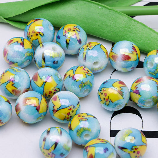 FS4293- 16mm Pikachu Glow-In-The-Dark Beads