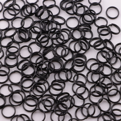 FS5234- 8mm Black 2-Layer Rings Metal Black Paint Two-Layer Rings