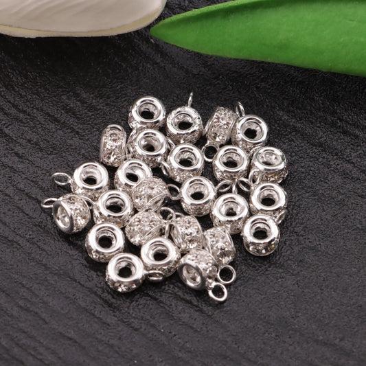 FS3847- 8mm Silver Separating Bead Pendant