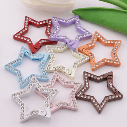 FS5655- 34mm Star Keyring With Diamonds