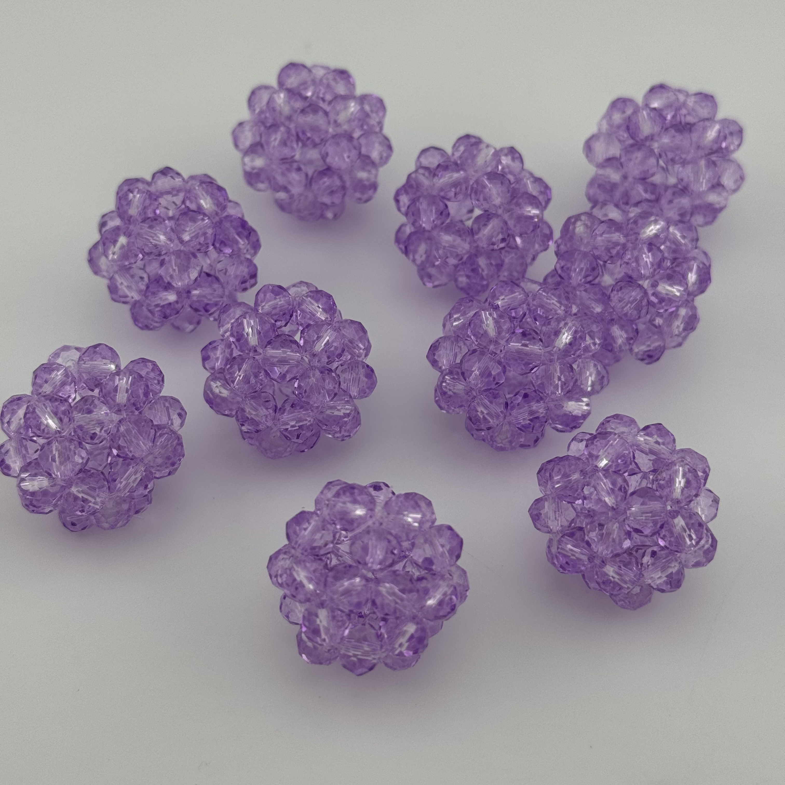 16MM Clear Purple Spherical Glass Beads Fit For Beadable Pens