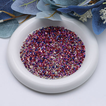 FS2967- Uv Broken Glass Sand Colored Plated Broken Glass Sand