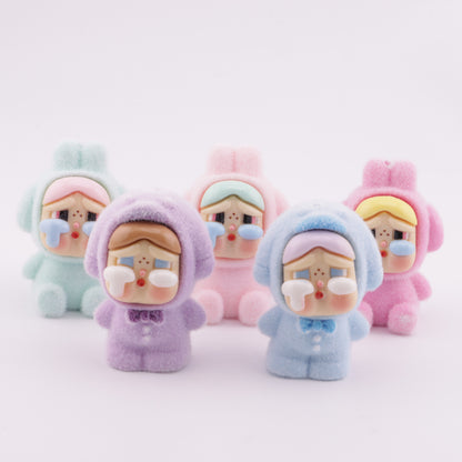 FS5557- Crying Baby Flocked Resin Beads (Through Hole)