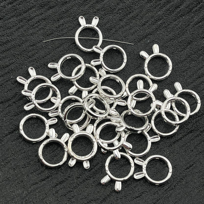 FS2716- Horizontal Hole Rabbit Ear Beaded Circle