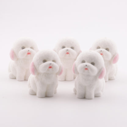 FS5462- Flocked Dog Resin Beads