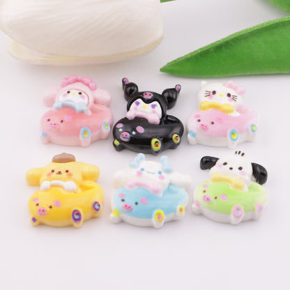 FS5709- Sanrio Cream Bumper Car Resin Patch