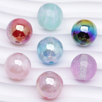 FS1247- 16Mm UV Fine Glitter Gradient Acrylic Beads