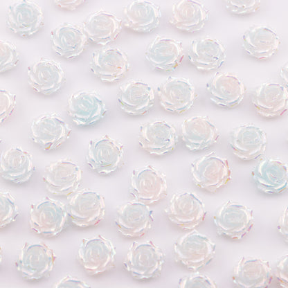 FS5549- 10mm UV Soft Flower Charms Soft Flower Patches Luminous Glow-In-The-Dark