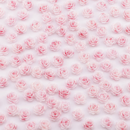 FS5396- 6mm Luminous Rose Flowers Charms Glow-in-the-Dark Soft Small Rose Patches