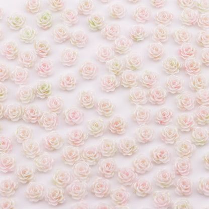 FS5396- 6mm Luminous Rose Flowers Charms Glow-in-the-Dark Soft Small Rose Patches