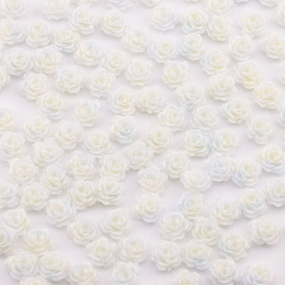 FS5396- 6mm Luminous Rose Flowers Charms Glow-in-the-Dark Soft Small Rose Patches