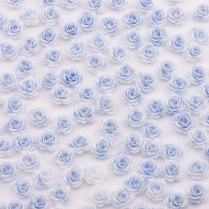 FS5396- 6mm Luminous Rose Flowers Charms Glow-in-the-Dark Soft Small Rose Patches
