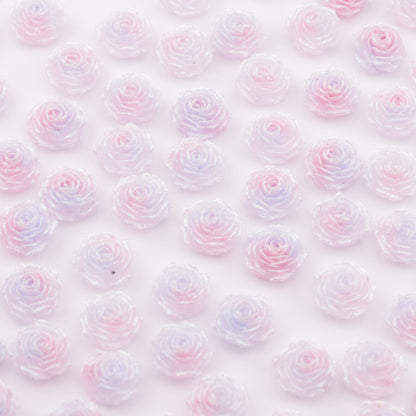 FS5495- 11mm Soft Flower Charms Soft Flower Patches Luminous Night Glow