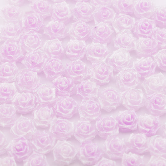 FS5551- 10mm Rose Soft Flower Charms Soft Flower Patches Luminous
