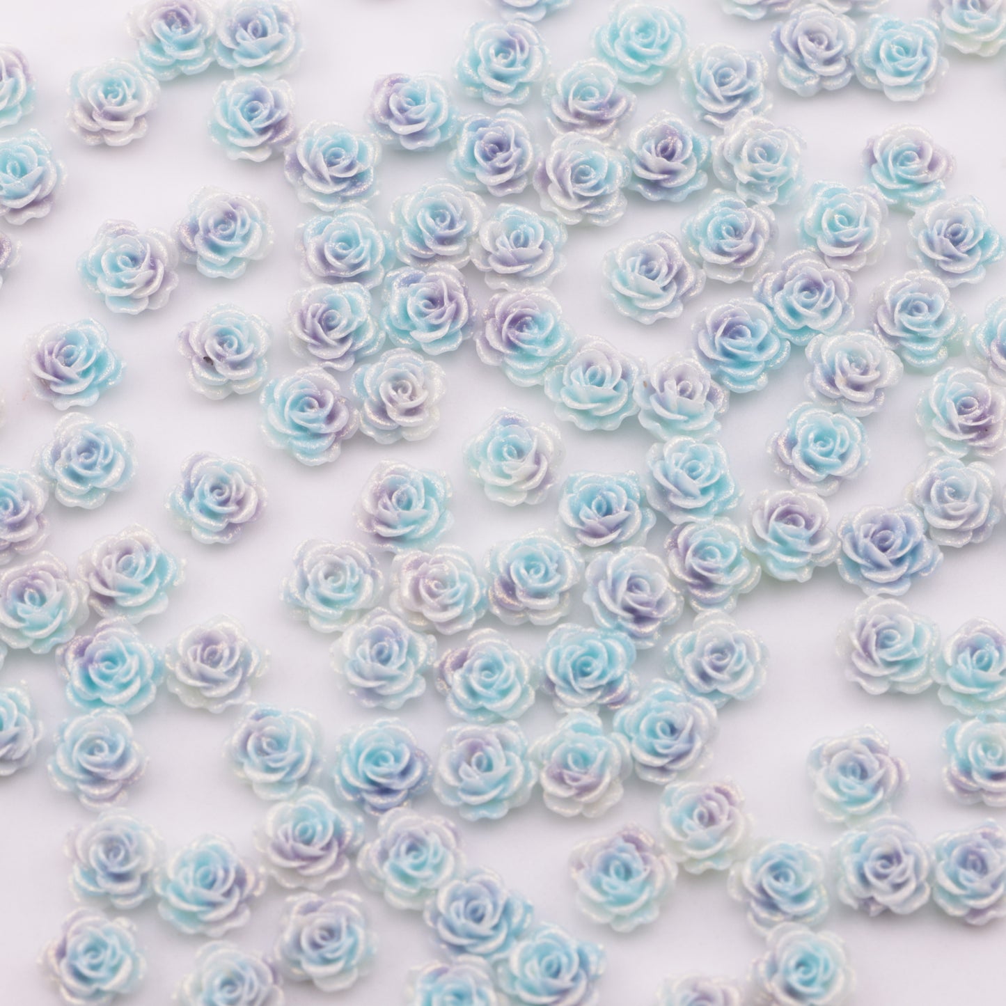 FS5396- 6mm Luminous Rose Flowers Charms Glow-in-the-Dark Soft Small Rose Patches