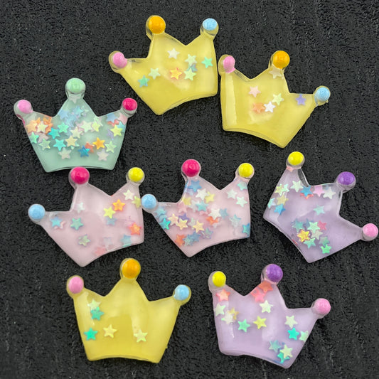 FS2224- Sequins Crown Resin Patches
