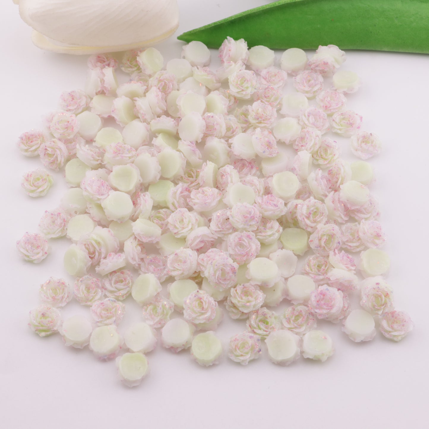 FS5735- 10mm Soft Flower Charms Soft Flower Patches Luminous Glow-In-The-Dark