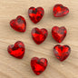 [KM2243]- 14mm Love Heart Crystal Diamonds, Sharp Bottom