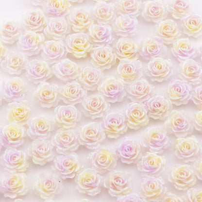 FS5733- 10mm Soft Flower Charms Soft Flower Patches Luminous Glow-In-The-Dark