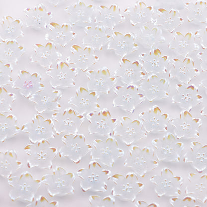 FS5595- 14mm UV Lily Soft Flower Charms Colored-plated Lily Soft Flower Patches