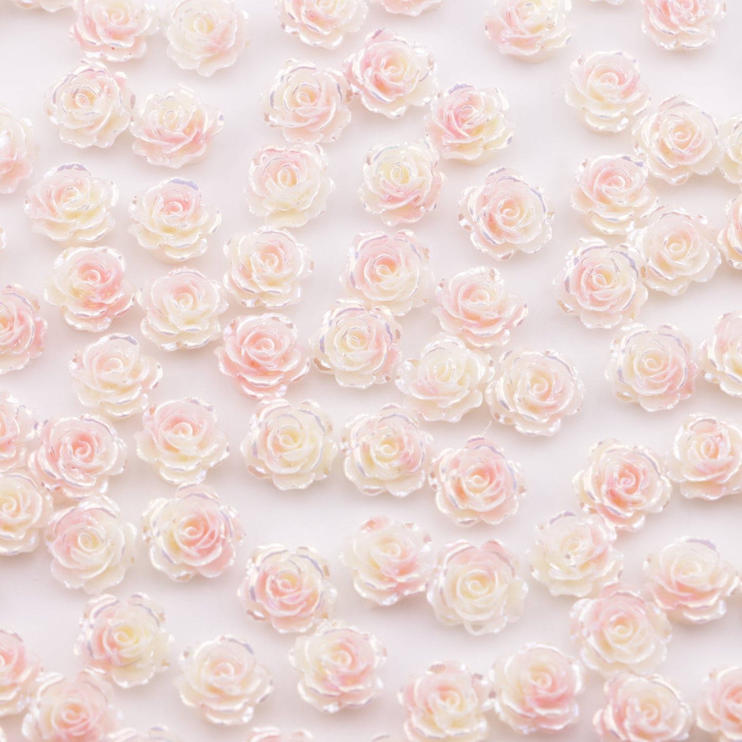FS5327- 10mm UV Coated Soft Flower Charms With Luminous Glow