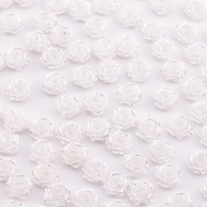 FS5327- 10mm UV Coated Soft Flower Charms With Luminous Glow