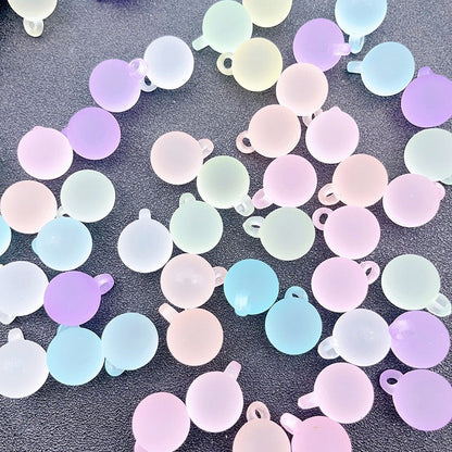 FS0347- 16Mm Transparent Frosted Hanging Hole Car Hanging Beads