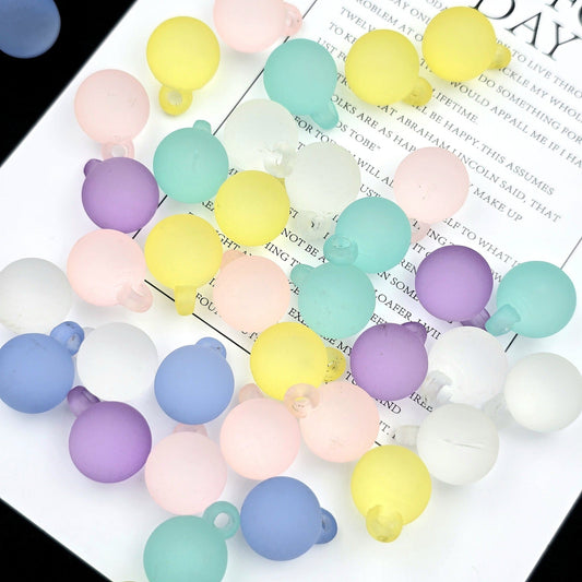 FS0347- 16Mm Transparent Frosted Hanging Hole Car Hanging Beads