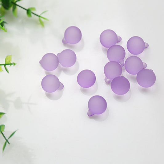 FS0347- 16Mm Transparent Frosted Hanging Hole Car Hanging Beads