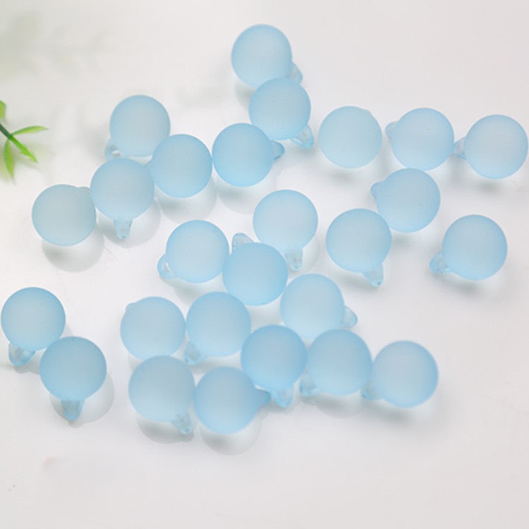 FS0347- 16Mm Transparent Frosted Hanging Hole Car Hanging Beads