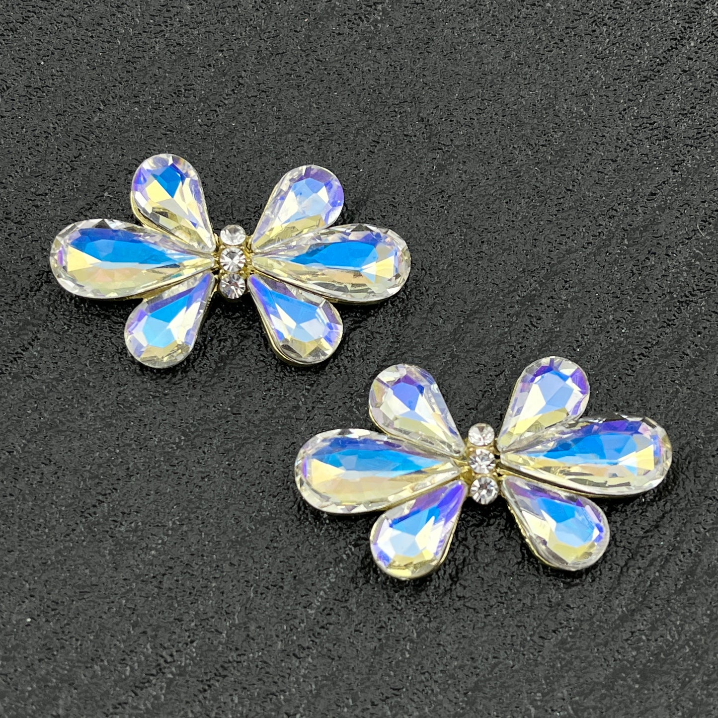 FS0656- 6 - Petal Flower Alloy Patch 39MMmm