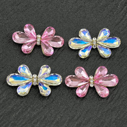 FS0656- 6 - Petal Flower Alloy Patch 39MMmm