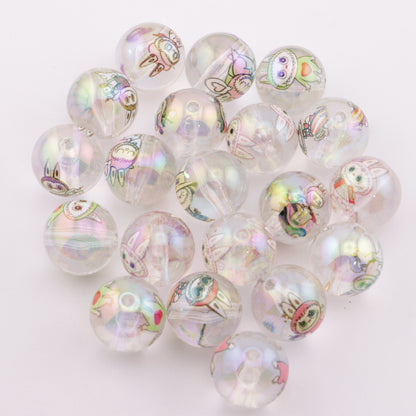 FS5804- 16mm Labubu Transparent Printed Beads