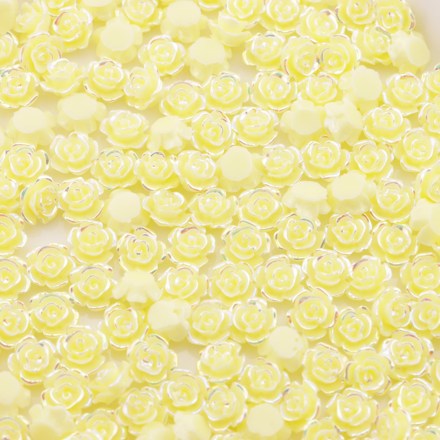 FS5763- 8mm UV Luminous Rose Flower Charms Glowing Rose Patches