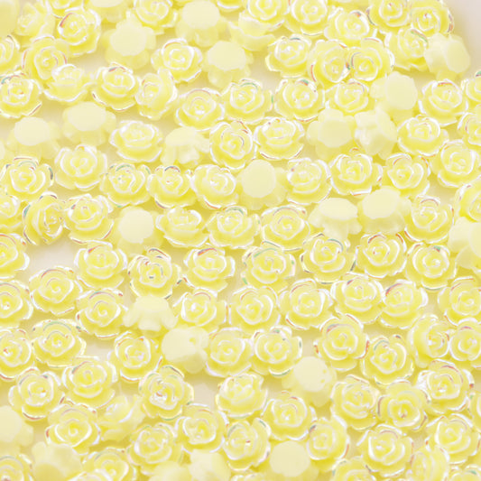 FS5763- 8mm UV Luminous Rose Flower Charms Glowing Rose Patches