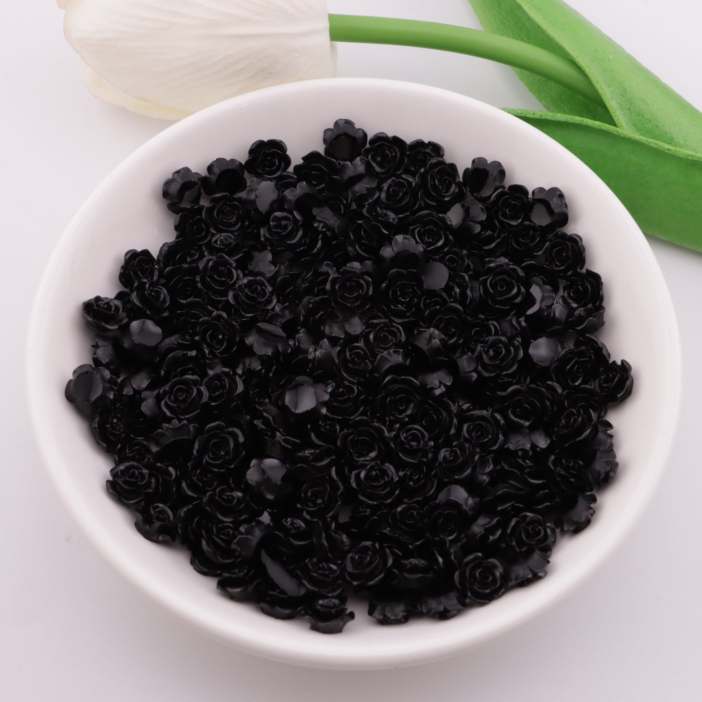 FS4360- 8mm Black Rose Flower Rose
