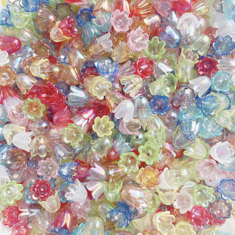 FS2408- 8*10MM Size Clear Valley Of Lilly Flower For Making Car Hanger
