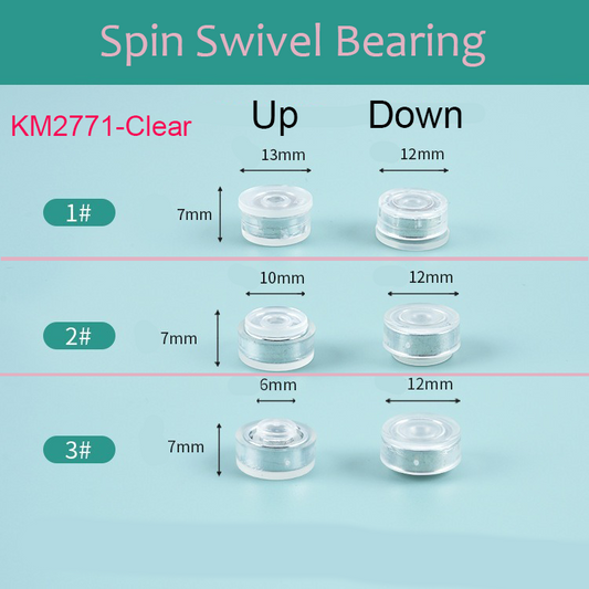 [KM2771]- 12mm Spins Swivel Bearing , Rotating DIY Accessories, Round Spinning, Multiple Colors and Sizes